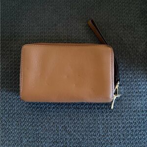 Michael Kors Tan Leather Wristlet Wallet